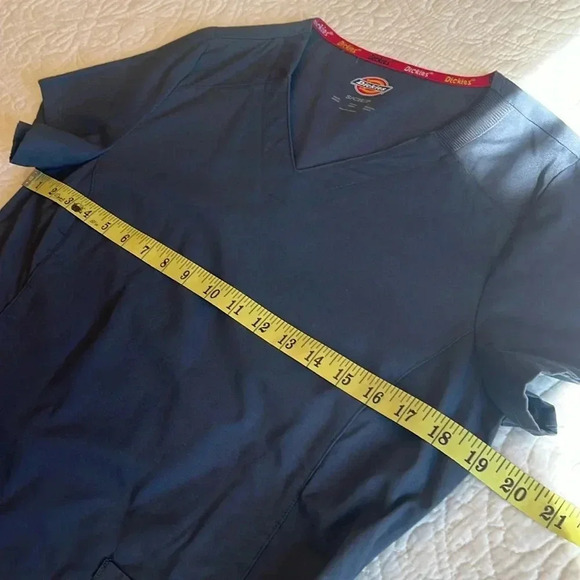 Dickies Scrub Work Set 2 Piece Women’s Small Gray Stretch Band Pants Pockets - Picture 15 of 17